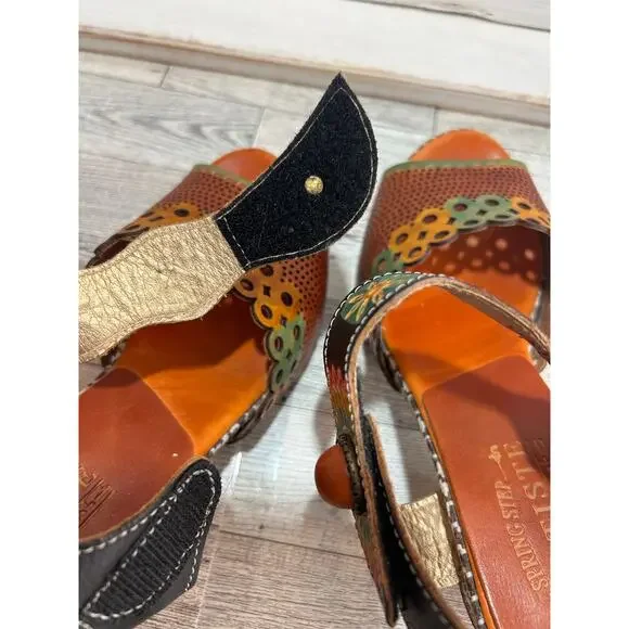 L'Artiste Spring Step Jive Multi Color Sz. 6.5 (Euro 37) Shoes Sandals - Picture 8 of 10